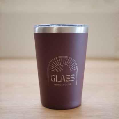 12oz Insulated Coffee Cup – Reusable & Travel-Friendly wild cherry 
