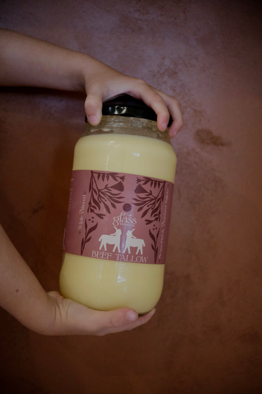 Beef Tallow 1L Glass Jar